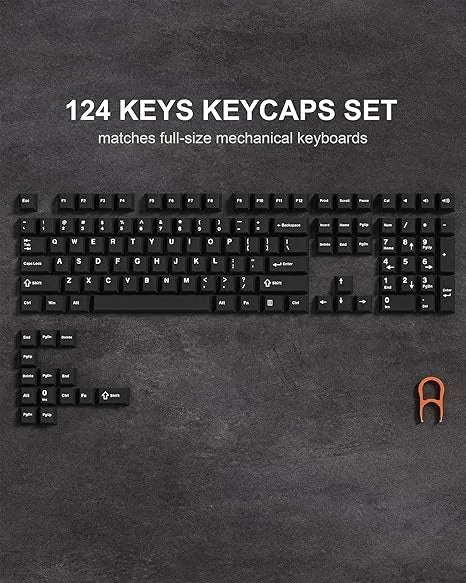 Womier 130 Keys Chocolate Brown Double Shot PBT Keycaps Set Cherry Profile Custom Keycaps for Retro Gaming Mechanical Keyboard