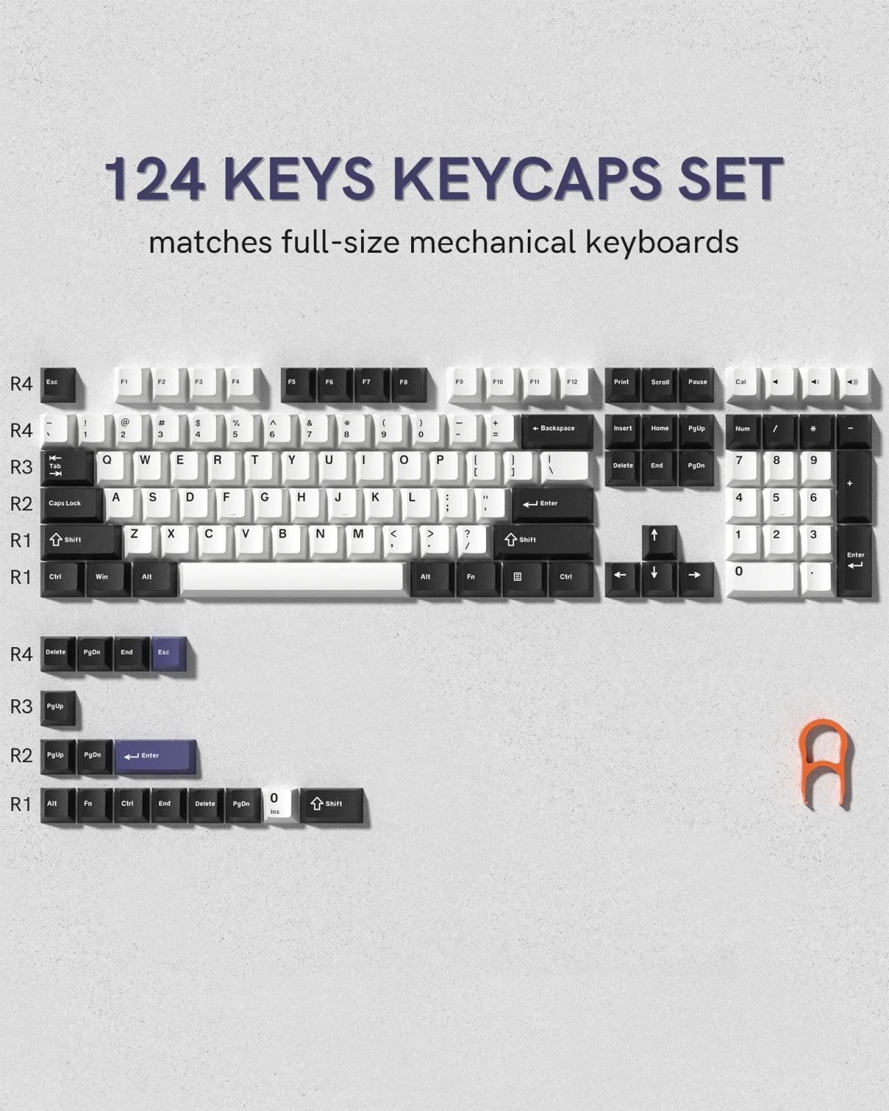 Womier 130 Keys Chocolate Brown Double Shot PBT Keycaps Set Cherry Profile Custom Keycaps for Retro Gaming Mechanical Keyboard