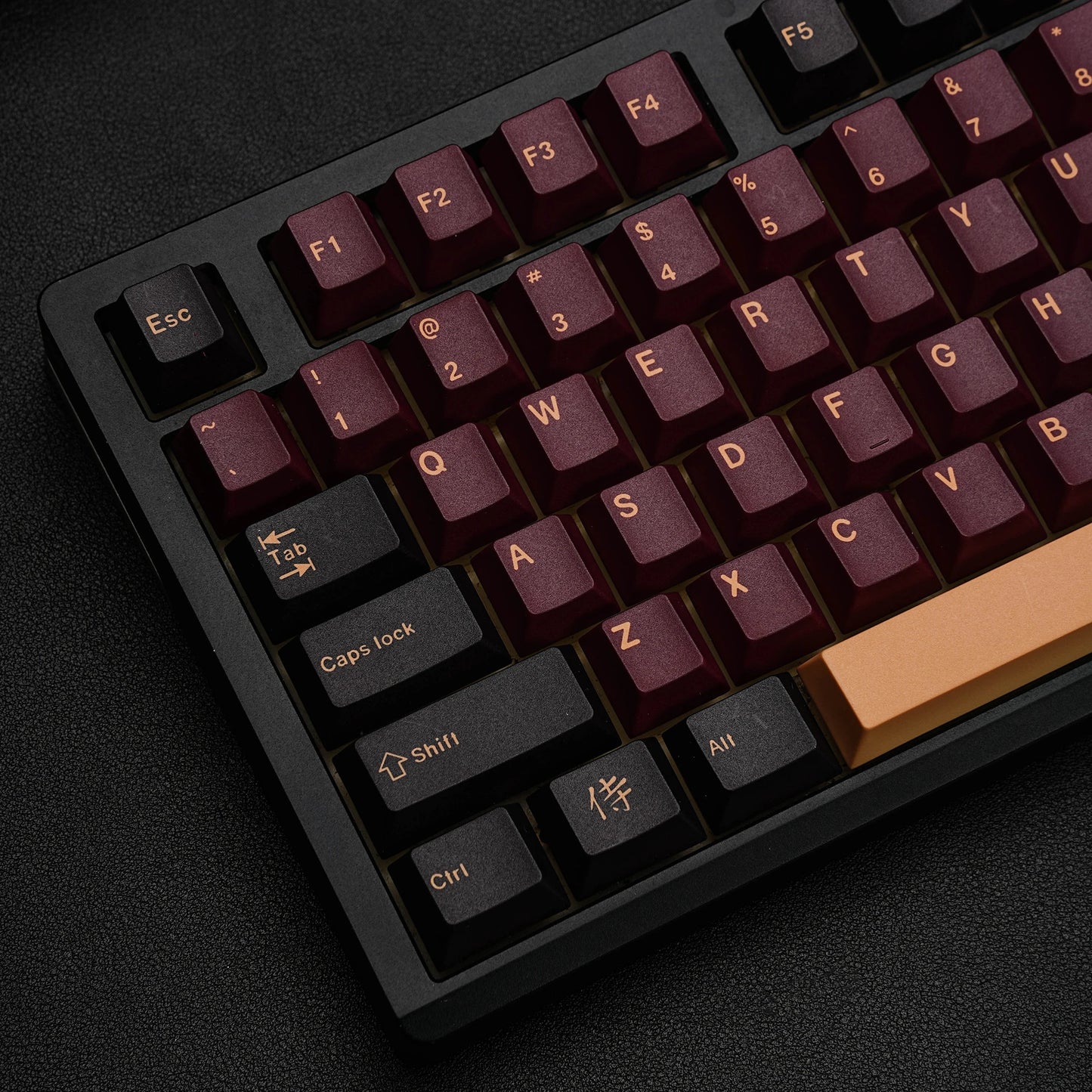 Red Samurai PBT Cherry Keycaps Russian Korean BRPT GMK Clone Dye Sub Keycap For Mx Switch Mechanical Keyboard Classic Keycap
