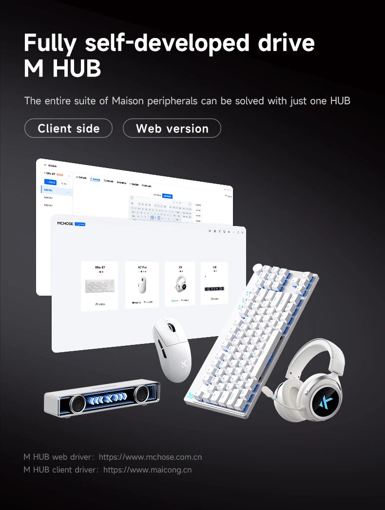 MCHOSE MIX87 Magnetic Axis Keyboard Wired Gaming Keyboard RGB 8K+256K E-sport 0.08ms Low Latency 0.001mmRT Customized Keyboard